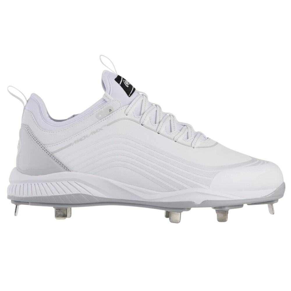 Rawlings Mens Bullpen Low Baseball Cleats Size 11 White Gray Metal NWOB
